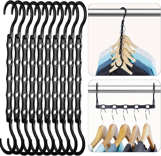 HOUSE DAY Space Saving Hanger 20 Pack Sturdy Black Magic Hangers by HOUSEDAY