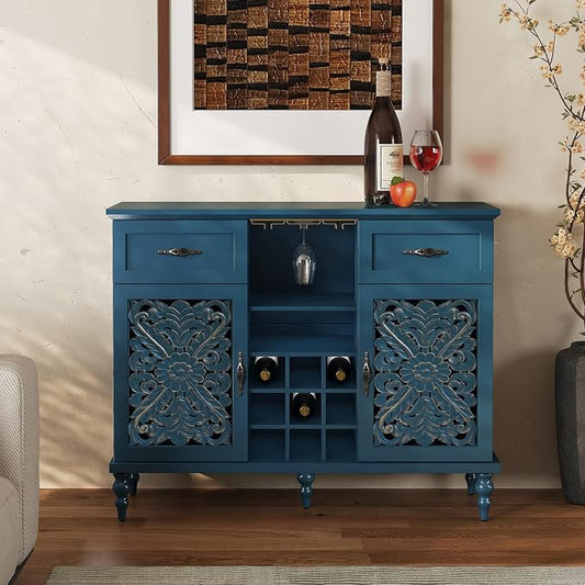 ARTPOWER 47.2" Vintage Wine Bar Cabinet by PowerofArtBetterforLife