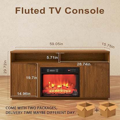 2-Piece Fluted Living Room Set Includes 31.5" Fluted Lift Top Coffee Table - Image 2