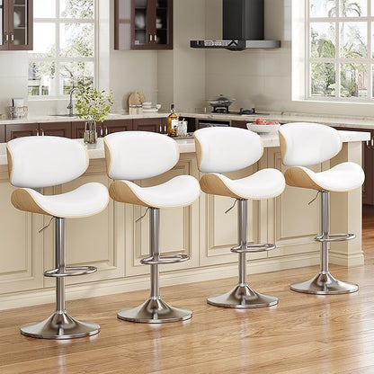 YaFiti Swivel Bar Stools Set of 4 by YaFiti