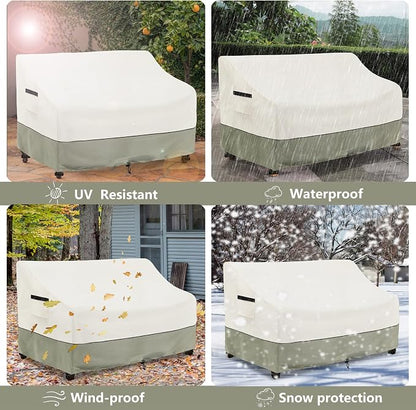 Outdoor 2-Seater Loveseat Cover, Patio Sofa Covers Fits up to 58W x 32.5D x 31H - Image 9