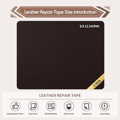 KING MOUNTAIN Leather Repair Patch, 2 Packs 9 x 11 Inches self Adhesive Leather - Image 4