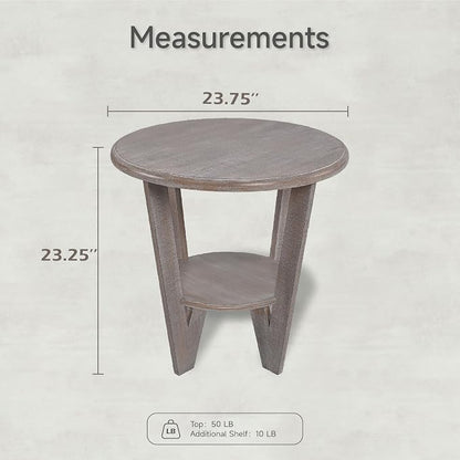 Set of 2 Rustic Farmhouse end Table - Image 3