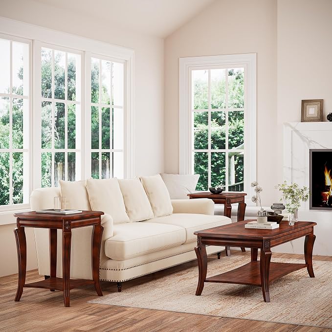 Living Room Tables Set of 3- One Coffee Table and Two End Tables - Image 4
