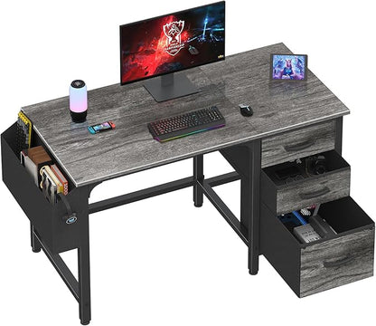 Lufeiya Computer Desk with File Drawers Cabinet, 47 Inch Home Office Desks with by LUFEIYA