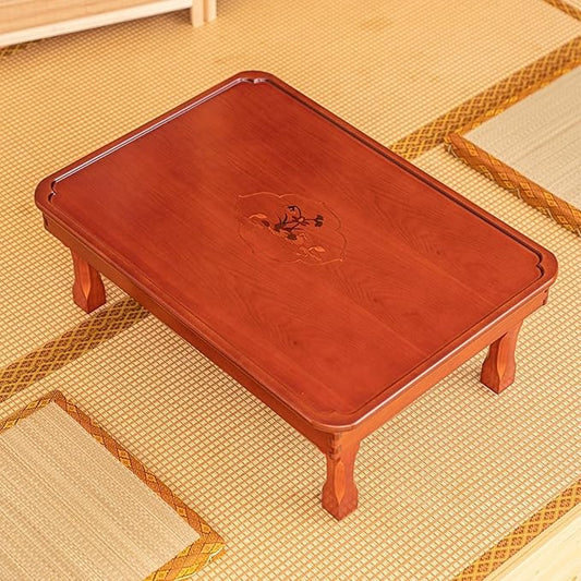 Square Folding Coffee Table, Korean Dining Table, Solid Wood Low Tables by Unknown