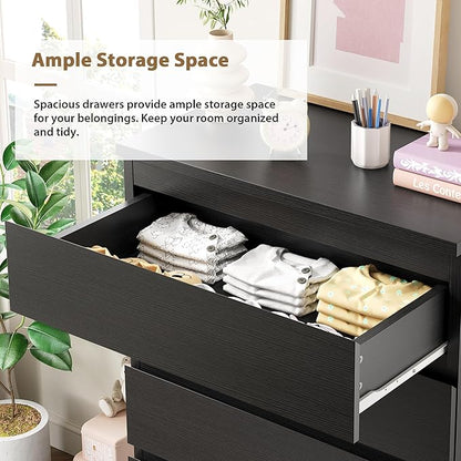 Jocoevol Black 5 Drawer Dresser - Image 5
