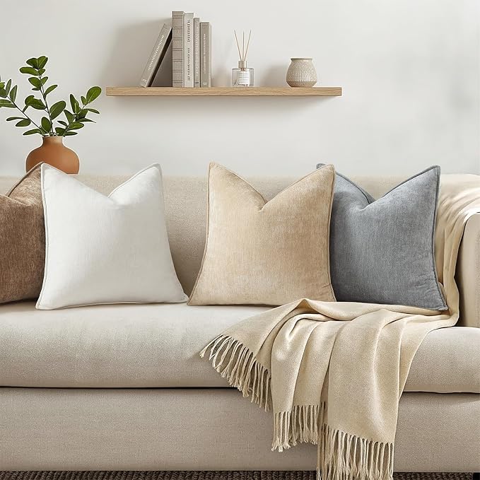 decorUhome Summer Couch Euro Sham Throw Pillow Covers 26x26 Set of 2, - Image 4