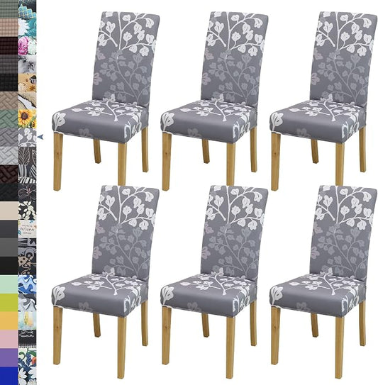 BIETYONE Stretch Dining Chair Covers Set of 6, Soft Removable Washable Kitchen by BIETYONE