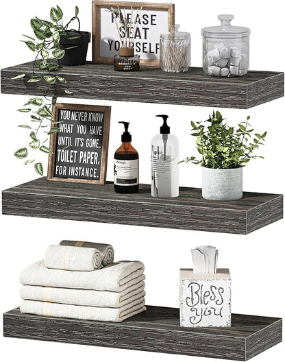 QEEIG Floating Shelves for Wall Bathroom Shelf Bedroom Kitchen Living Room by QEEIG