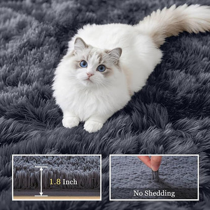Fluffy Area Rugs 9x12 Living Room Bedroom: Ultra Soft Shag Rug Upgrade Non-Slip - Image 5