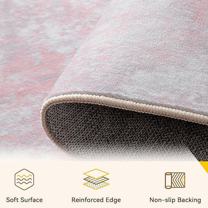 RELEANY Washable Area Rugs 8'x10' Non-Slip Modern Abstract Soft - Image 3