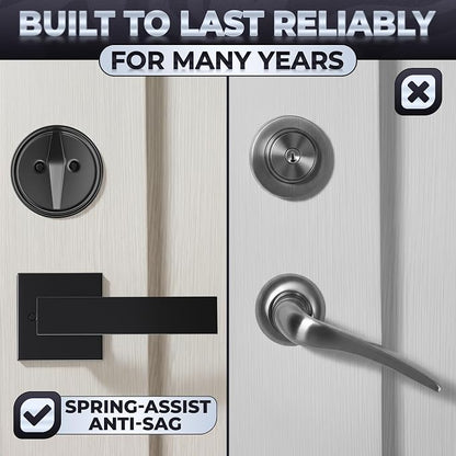 Front Door Lock Set with Deadbolt – Zinc Alloy Body with Multi‑Layer Plating | - Image 9