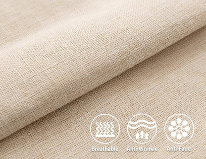 Stellhome Pack of 2 Burlap Throw Pillow Covers Farmhouse Linen Cushion Covers - Image 2