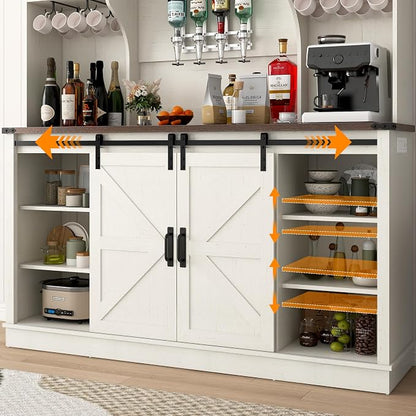 Farmhouse Coffee Bar Cabinet - Image 6