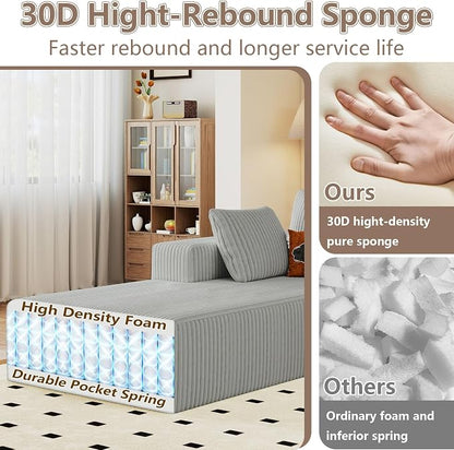 95" Cloud Sectional Couch U-Shaped Chaise - Image 3