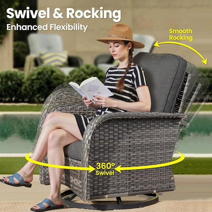 ovios 5-Piece Patio Furniture Set, Outdoor Wicker Sofa - Image 2