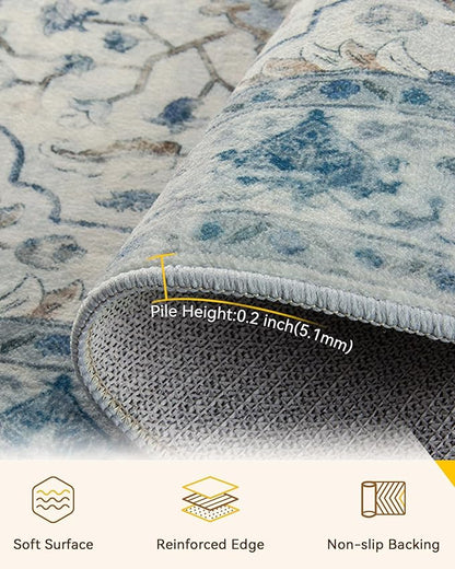 RELEANY Area Rugs 2'6"x12' Runner Rug Non Slip Washable - Image 3