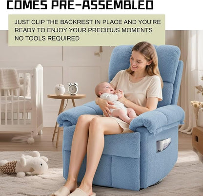 Korser Recliner Chair, Swivel Rocker Recliner Chair - Image 9