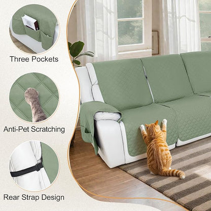 HDCAXKJ 100% Waterproof Reclining Sectional Couch Covers L Shape Recliner Sofa - Image 5