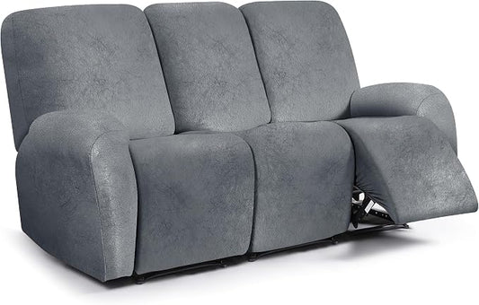 ANARACHON Leather Look Recliner Couch Cover, 8-Pieces Stretch Recliner Sofa by ANARACHON