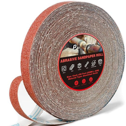 Emery Cloth Roll, 40 Grit Sandpaper Roll, Wet and Dry Emory Cloths by Pukamam