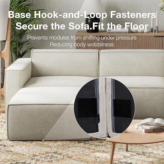 Novilla Modular Sectional Sofa, No Assembly Cloud Sectional Couch - Image 4