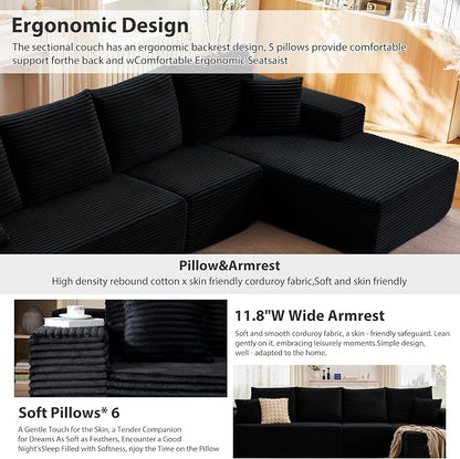 135" Cloud Sectional Couch - Image 4