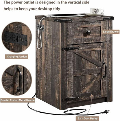 SOOWERY Nightstands Set of 2, Nightstand - Image 7
