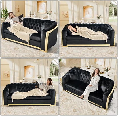 DAMAIFROM Mid Century Modern Chesterfield Sofa Couch, 5 Seat Tufted Sofas - Image 7