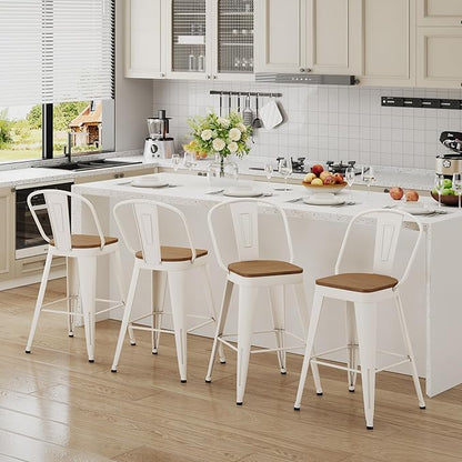 Andeworld Metal Bar Stools Set of 2, 30 inch Bar Height Barstools - Image 8
