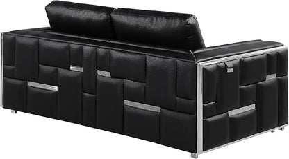 Blackjack Furniture Catania Modern Top Grain Italian Leather Sofa Set - Image 12