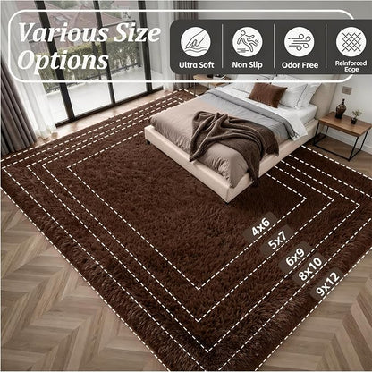 Fluffy 5x7 Area Rugs for Living Room Bedroom: Ultra Soft Shag Rug Non-Slip - Image 9