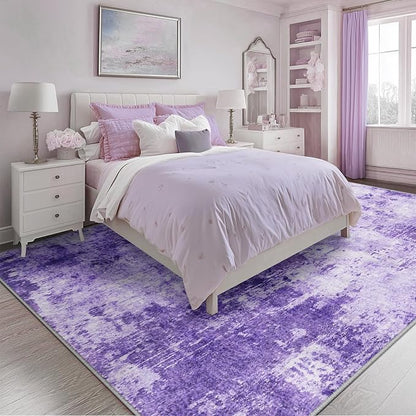 RELEANY Washable Area Rugs 5'x7' Non-Slip Modern Abstract Soft - Image 2