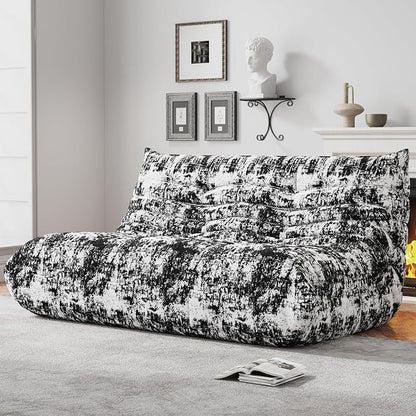 Bean Bag Chairs for Adults, Memory Foam Couch Loveseat Sofa Chair, Soft Teddy by WHGBJA