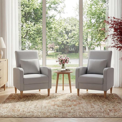 COLAMY Mid-Century Modern Upholstered Accent Chair - Image 7