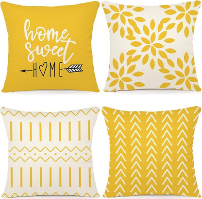 YCOLL Pillow Covers 18x18 Set of 4, Modern Sofa Throw Pillow Cover, Decorative by PillowCoversExpert