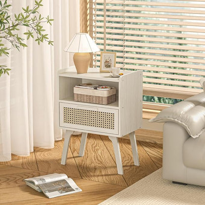 Lerliuo Rattan Nightstand, Side Table - Image 7