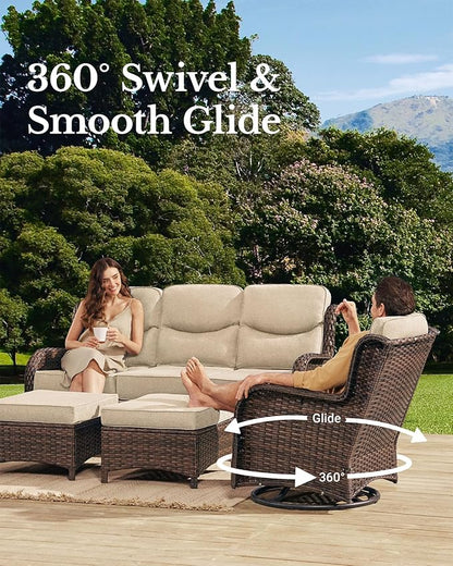 HILLGA Luxury High Back Patio Furniture Set - Image 3
