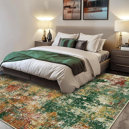 RELEANY Washable Area Rugs Square 8ft Non-Slip Modern Abstract Soft - Image 6