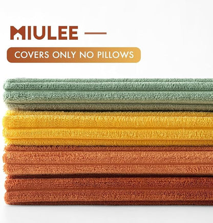 MIULEE Decorative Throw Pillow Covers 24x24 Inch Set of 4, Vibrant Cushion - Image 5