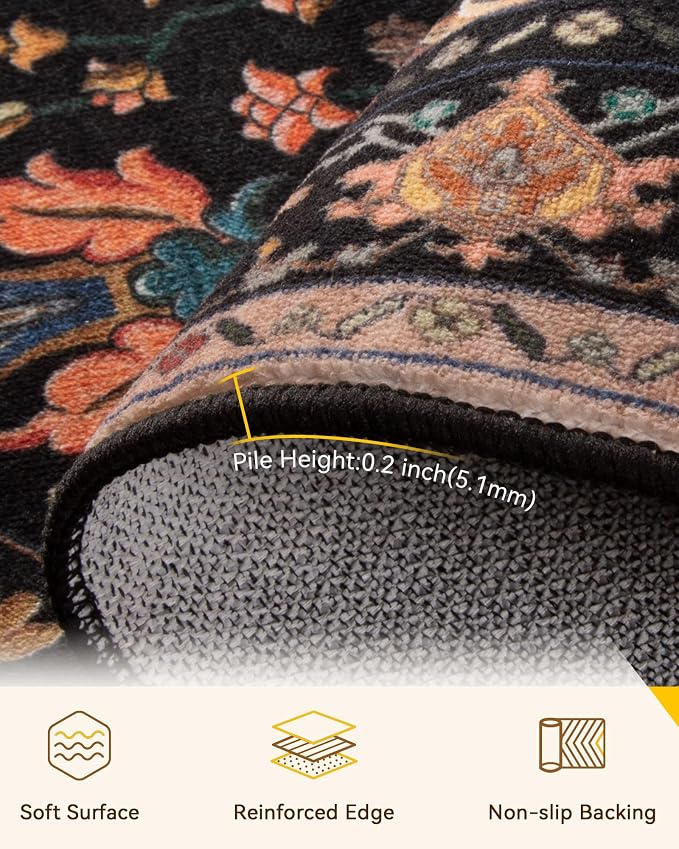 RELEANY Area Rugs 2'x3' Kitchen Rugs Entry Rug Small Rugs - Image 5