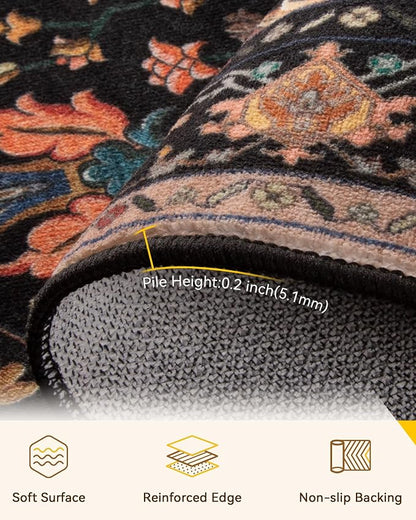 RELEANY Area Rugs 2'x8' Runner Rug Non Slip Washable - Image 4