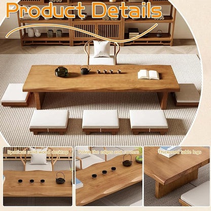 Solid Wood Low Coffee Tea Table - Image 4