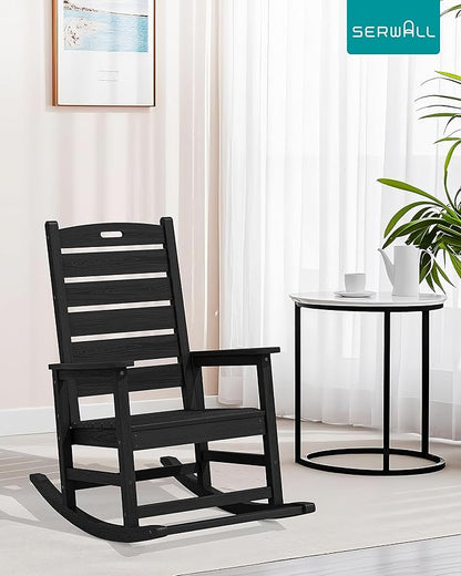 SERWALL Outdoor Rocking Chair Set of 2, Oversized Rocking Chair - Image 2