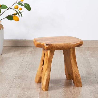 Natural Shape Stump Stool 12.5"x10"x12" Solid Wood Cedar Root End Table Rustic - Image 4