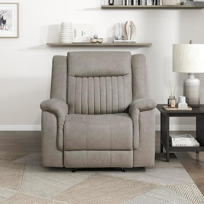 Lexicon Manual Recliner Chair, Polished Microfiber Reclining Sofa Chair - Image 7