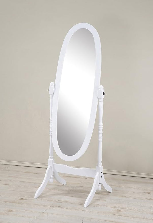Roundhill Furniture Traditional Queen Anna Style Wood Floor Cheval Mirror by RoundhillFurniture