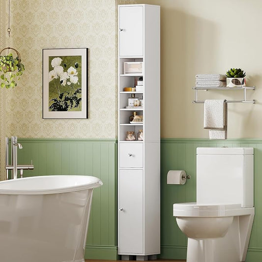 TEENFON Bathroom Cabinet, Narrow Bathroom Storage Cabinet by TEENFON