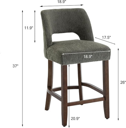 VKNOW Bar Stools Set of 6, Modern Counter Stools - Image 2